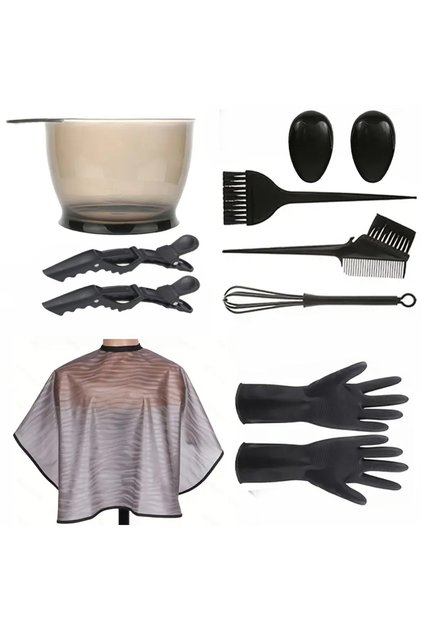 11pc-Hair dye tools New Hair Dye Kit 11 Pieces Hair Coloring Kit, Hairpin, Hair Coloring Cape For Ha