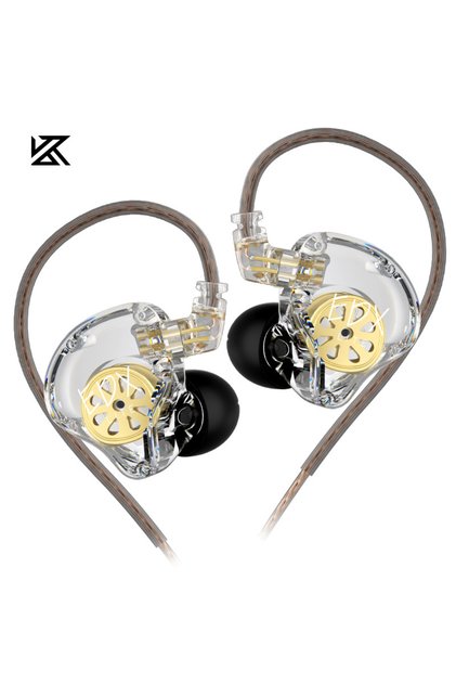 White No Mic Original KZ EDX Lite HIFI Bass Earphones Stereo Music Earbuds In Ear IEM Monitor Stage