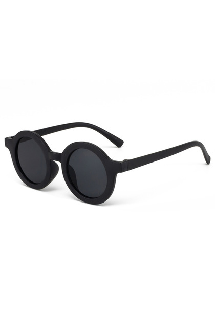 Black Children's sunglasses, inset style round frame, 1-7 year old baby sunglasses, sun shading, su