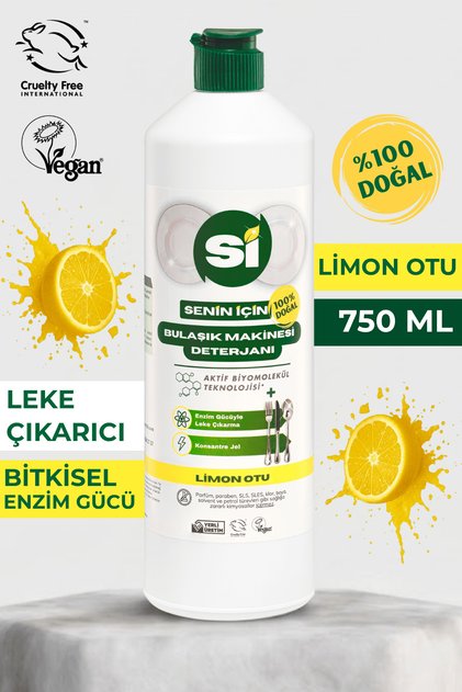 100% Natural Dishwasher Detergent with Lemongrass Oil 750 ml