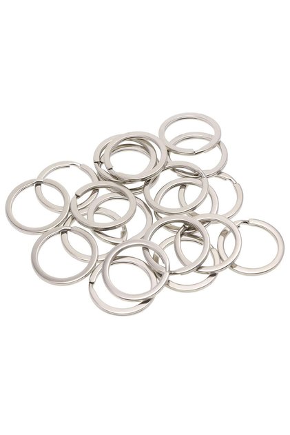 50pcs Silvery 30/50pcs metal round open split key rings,suitable for dog tags,office lanyards,keycha