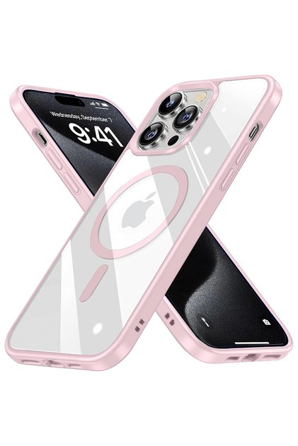 For iPhone 13 Mini Pink Not Yellowing Case For Magsafe Mag Safe iPhone 15 Pro Max 14 Plus 13 Mini 12