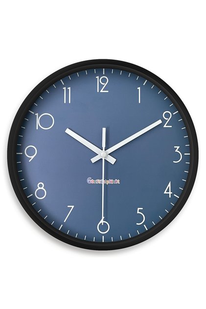 8Inch 9046Db 8inch Modern Minimalist Dark Blue Solid Color Background Pattern Plastic Glass Wall Clo