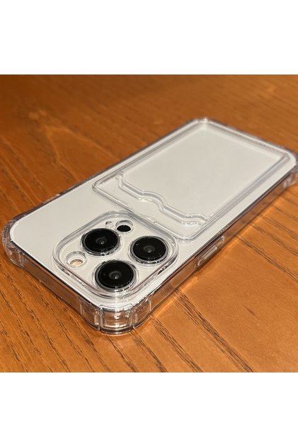 iPhone 13 Pro Max Clear Transparent Card Bag Holder Phone Case For iPhone 17 Pro Max 11 12 13 14 15