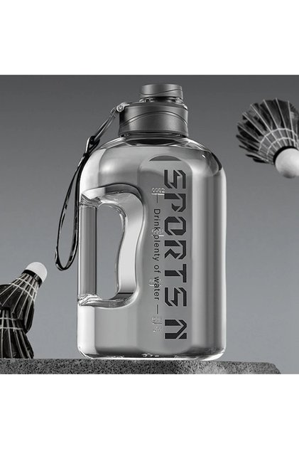 1.7L grey Large Capacity 2 Liter Water Bottle Sports Gym Water Kettle for Camping Travel BPA Free Dr
