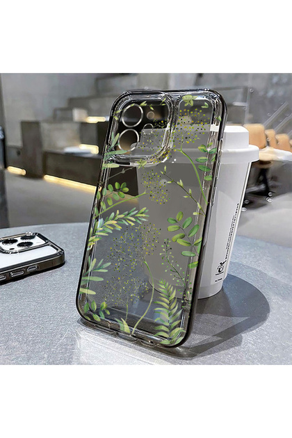 iPhone17 JW25Black Leaf Clear Case For iPhone 18 17 Pro Max Cases iPhone 11 15 12 13 14 16 Pro Max C