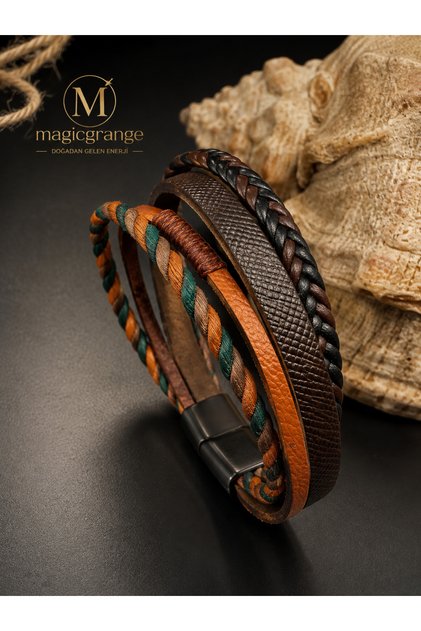 Men's Genuine Leather Custom Design Bracelet Style