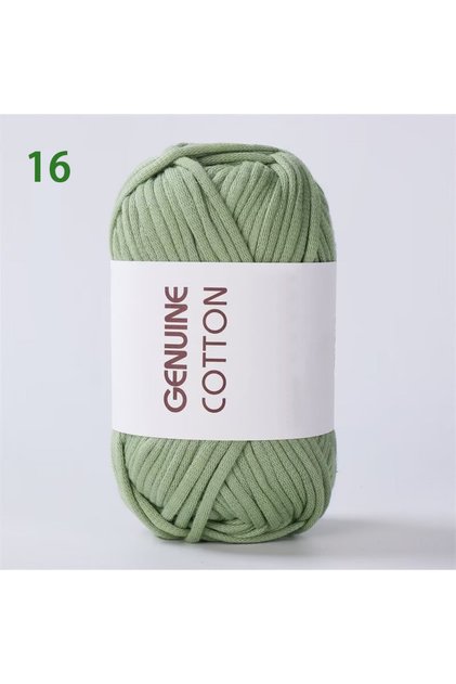 16 Oil Fruit Green 150g Genuine Hollow Cotton Yarn with Milk Cotton Core for Crochet Shoes, Scarves,