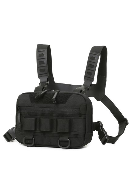 Black Fishing Chest Bag Men's Tactical Bags Waterproof Climbing Camping Backpacks Outdoor Travel Ves