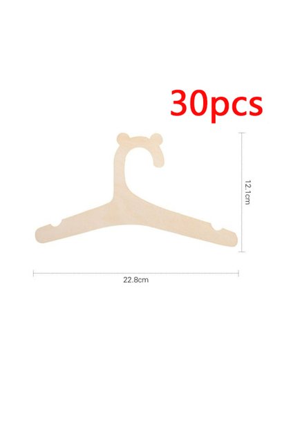 Bear 30pcs 5/10/20/50pcs Baby Clothes Rack Cute Bear Wooden Children Clothing Hanger Home Girl Princ