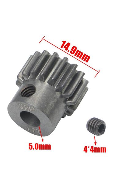 32P 17T AJRC 32P M0.8 5mm 13T 14T 15T 16T 17T 18T 19T 20T 21T Black Steel Metal Pinion Motor Gear Fo