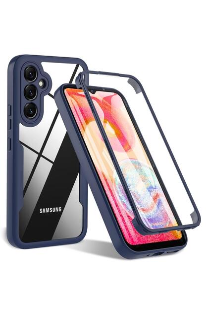 Galaxy A07 blue 360 Full Body Screen Protector Transparent Case For Samsung A07 A17 A06 A16 A05S A15