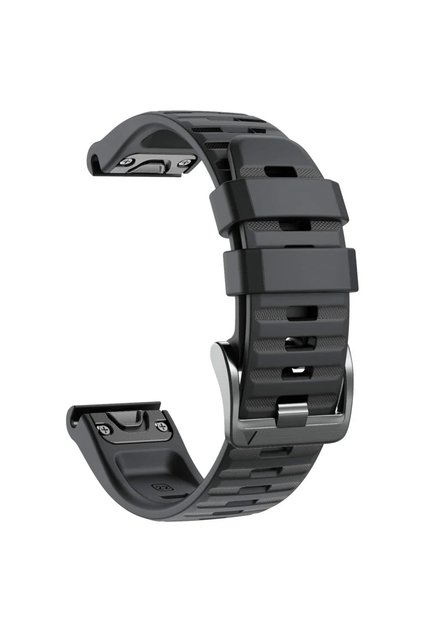 1PCS QuickFit 22mm Black Sport Silicone Strap for Garmin Fenix 8 Pro 47mm 51mm E 7 7X/Epix Pro/6 6X/