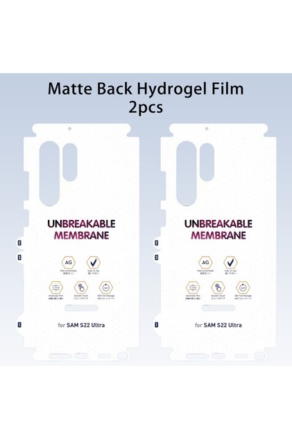فيلم حماية خلفي مطفأ اللمعة لهاتف جالاكسي S25 ألترا، قطعتان (1-2 قطعة) - فيلم هيدروجيل خلفي مطفأ اللمعة / عالي الدقة لهواتف S25 S24 S23 S22 U