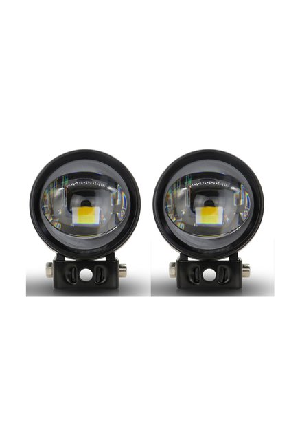 مصباحان LED للدراجات النارية، كشاف إضاءة إضافي أبيض وأصفر مقاس 2 بوصة، مصباح ضباب للقيادة