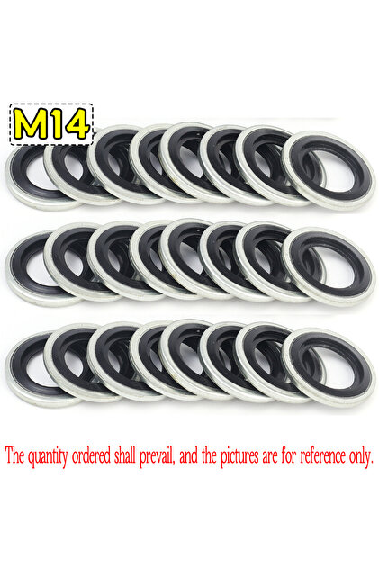 100PCS M14 M12/M14 Replaceable Bolts Gasket Drain Plug Fitting Universal Self-Centering Galvanized D