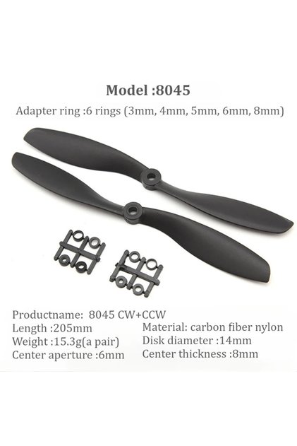 A pair 8045 1Pair Gemfan Carbon Fiber Nylon CW CCW PROP 8038 8045 9047 1045 1147 1238 1447 Propeller