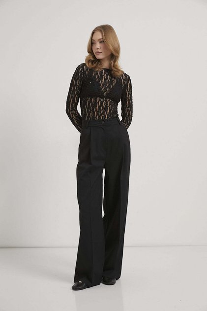 Armalife 213 Premium Palazzo Women's Trousers with Pleated Back Pocket and Flap