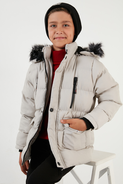 Plush Lined Inside, Removable Hood, Water Resistant Winter Coat for Boys, Boy's Coat 5760022