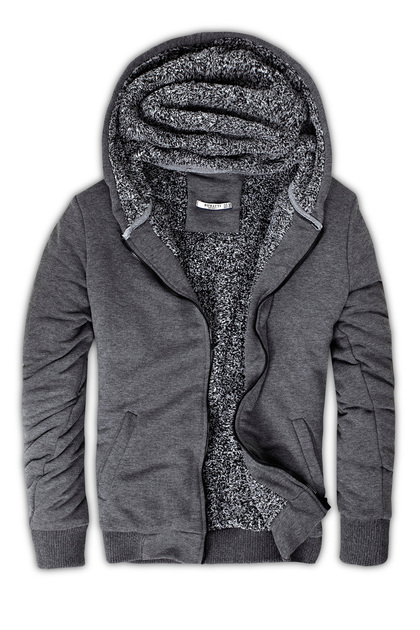 Erkek Içi Kürklü Kapüşonlu Slim Fit Sweat 575708