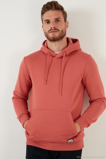 Men's Sweat - Slim Fit, Hooded, Kangaroo Pocket, Furry Inside, Soft Shirt 5905281