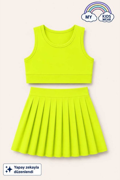 Girl's Short Skirt Swimsuit Set 4 -14 Years 11896