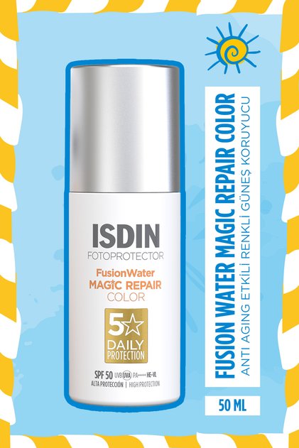 Fotoprotector Fusion Water Magic Repair Color Spf 50 50 ml Onarıcı Renkli Yüz Güneş Kremi