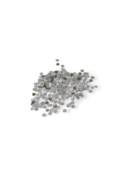 Dot Patterned Center Hole 7 mm Silver Sequins (20 Gr 160 Pieces)