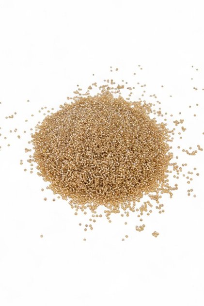 Crystal Rose Gold (11/0) 2 mm Sand Beads 100 Gr