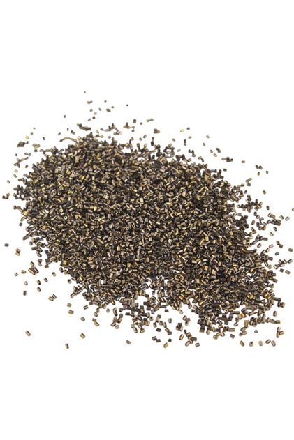 خرز مقطوع بطلاء بني فاتح 2×1.5 مم (100 جرام 4000 قطعة)