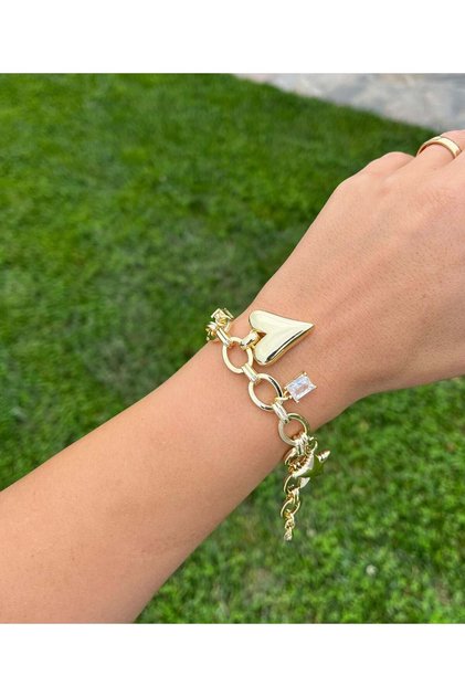 Heart and Star Charm Bracelet