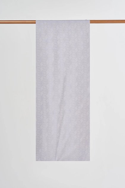 Cross Logo Viscose Shawl Silver