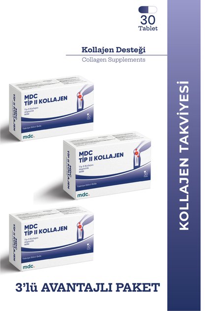 Tip 2 Kolajen 30 Tablet 3'lü Avantajlı Paket