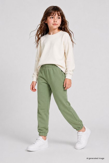 Kaktüs Standart Fit Basic Kız Çocuk Eşofman Alt - 75194