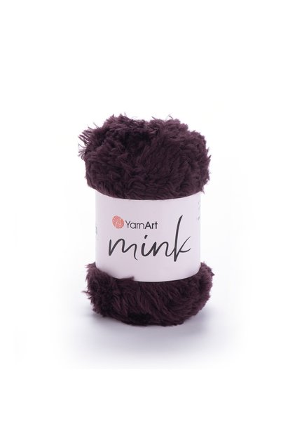 Mink - Feathered Hand Knitting Thread Eggplant Purple-342