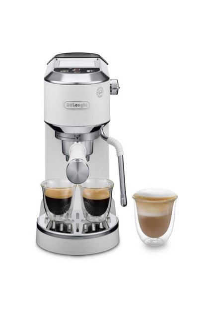 Espressor manual De'Longhi Dedica Duo EC890.WI - 0132106346, 15 bari, 1450W, Rezervor apa 1.1l, Alb-Argintiu