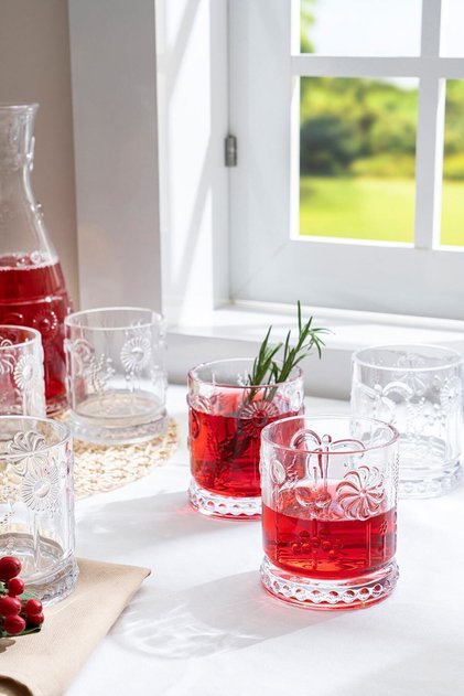 Selen Concept Spring Model Handmade Glass Cup Set of 4
