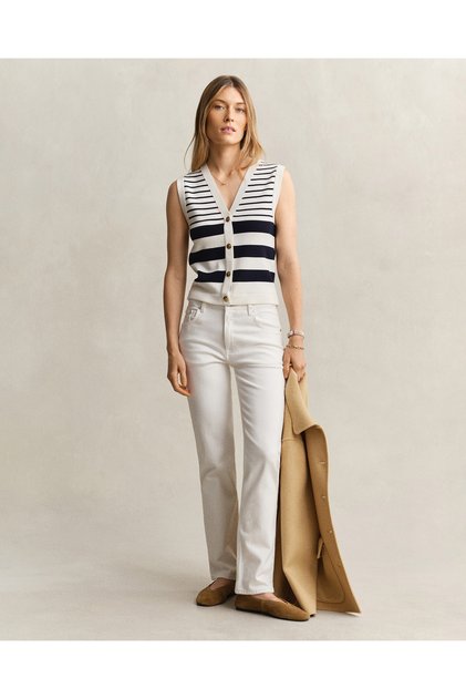 Kadın Beyaz Regular Fit Jean