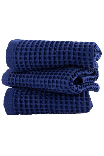 Luxury Hand Towel Set of 3, Waffle Weaving, 100% Cotton High Quality Quick Drying Hand Towels