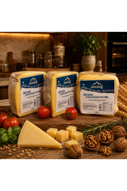 Kars Eski Kaşar Peyniri 3 Adet (Adet 1 KG)