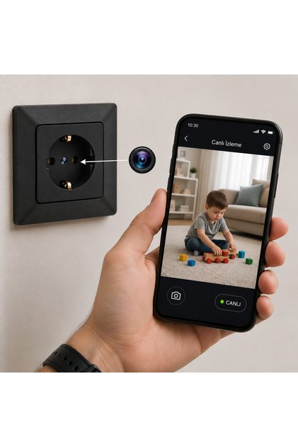 Bebek Hasta Bakıcı Güvenlik Priz Kamera 4K 1080P HD Mini CCTV Kamera