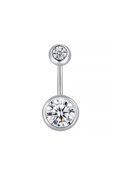 1.6-8mm S1-1pc-silvery 1Pc Belly Button Ring for Women, 316L Stainless Steel Belly Ring Piercing 8/1