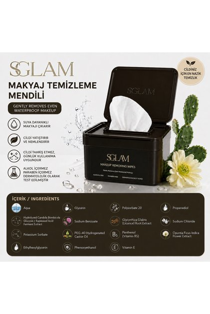 MAKYAJ TEMİZLEME MENDİLİ - MAKEUP REMOVING WIPES 30PCS