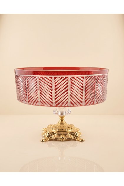Crystal Decor Presentation Bowl / Salad Bowl / Decorative Bowl