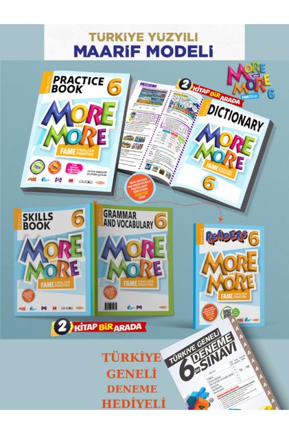 More and More 6. Sınıf Practice Book ( Skılls Book + Dıctıonary +Readers) SET