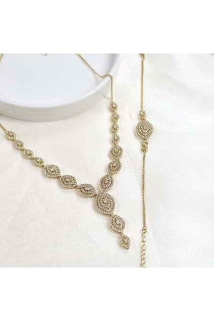 XUPING 20 MM MEKİK GERDANLIK KOLYE BİLEKLİK SET GOLD