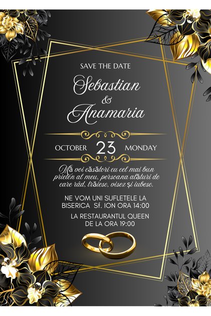Set 10 invitații personalizate