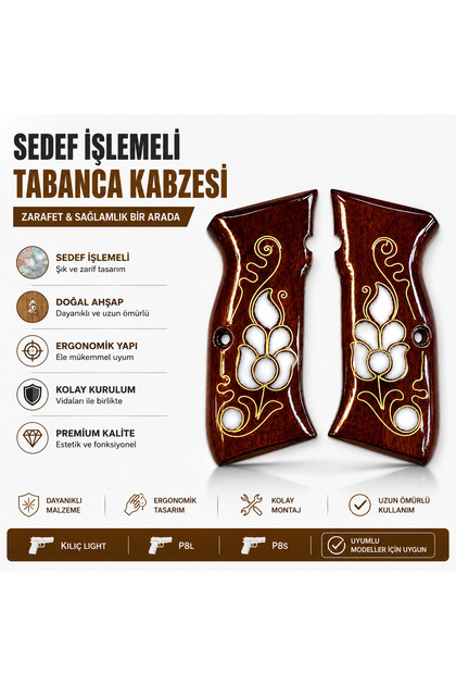 Sarsılmaz Tabanca Kabze (KILIÇ 2000,Kılıç 2000 Light,P8L, P8S) Modelleri için (Ton Farklılık Gösterebilir )