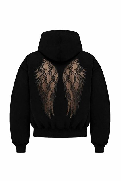 Wing Back Detail with Lace Angel Wing Sweatshirt