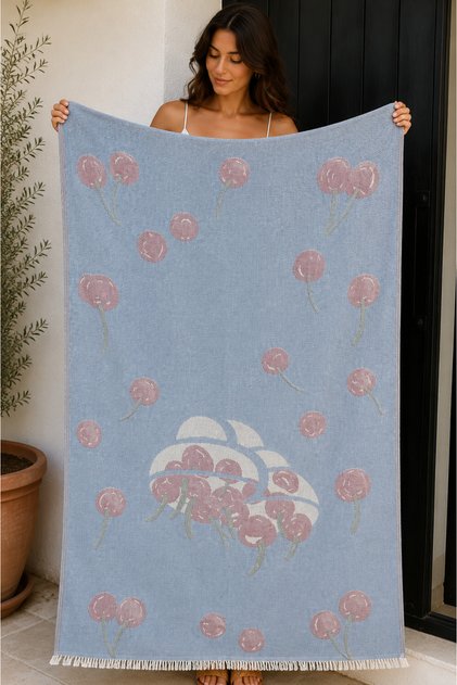 100% Cotton Jacquard Buldan Peshtemal – Fringed Bath, Beach & Hammam Towel
